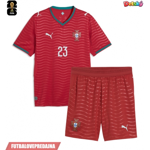 Lacne Dětský Futbalové dres Portugalsko Vitinha #23 MS 2026 Krátky Rukáv - Domáci (+ trenírky)